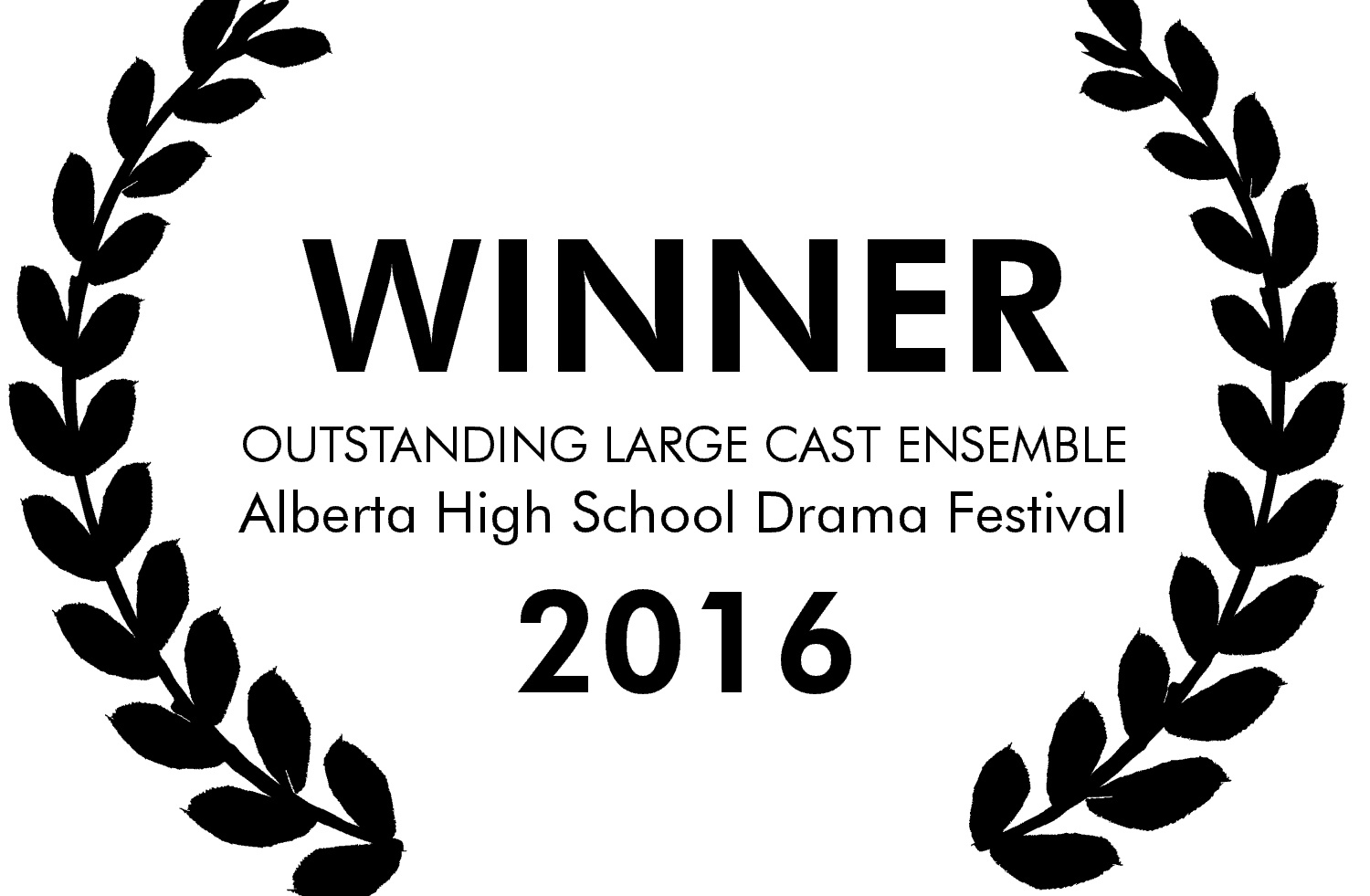 Winner - Outstanding Large Cast Ensemble, Alberta High School Drama Festival, Super Sidekick: The Musical - musicals for kids, children's theatre, TYA, shows for kids, kids shows
